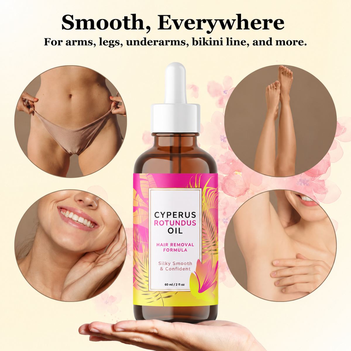 Cyperus Rotundus Oil for Hair Reduction Natural Permanent Hair Reduction