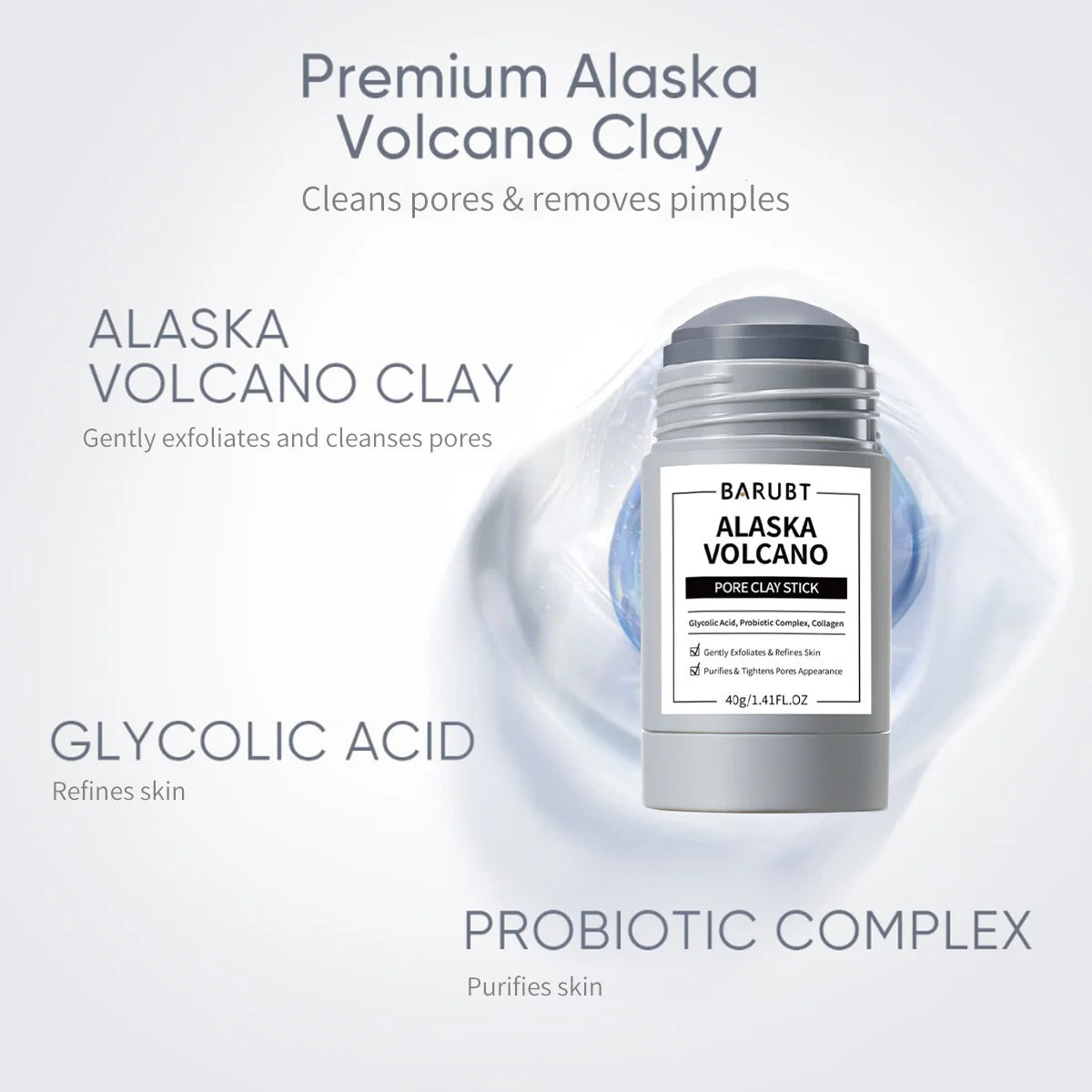 Alaska Volcano Blackhead & Pore Deep Cleansing Clay Mask Stick