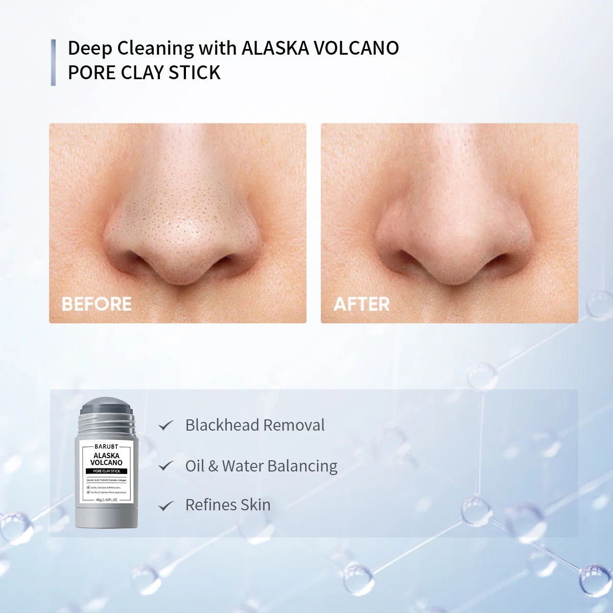 Alaska Volcano Blackhead & Pore Deep Cleansing Clay Mask Stick