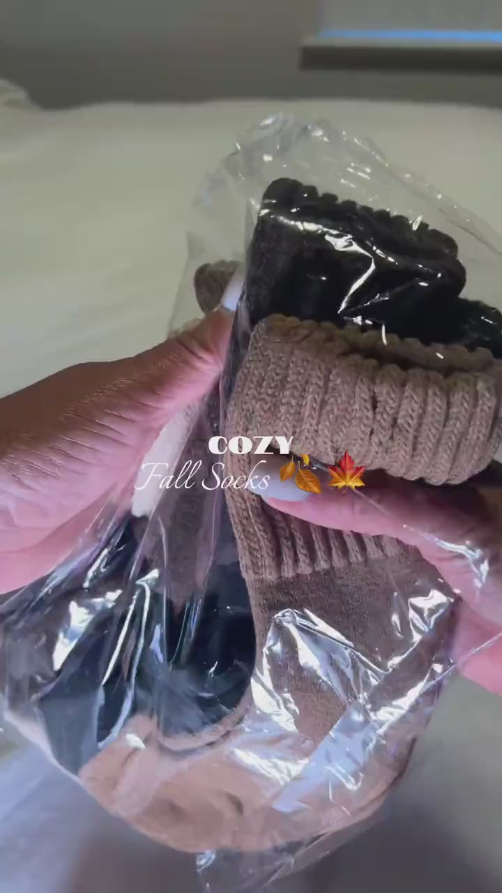 Wool Women's Medium Socks Thickened Keep Warm Pure Color video